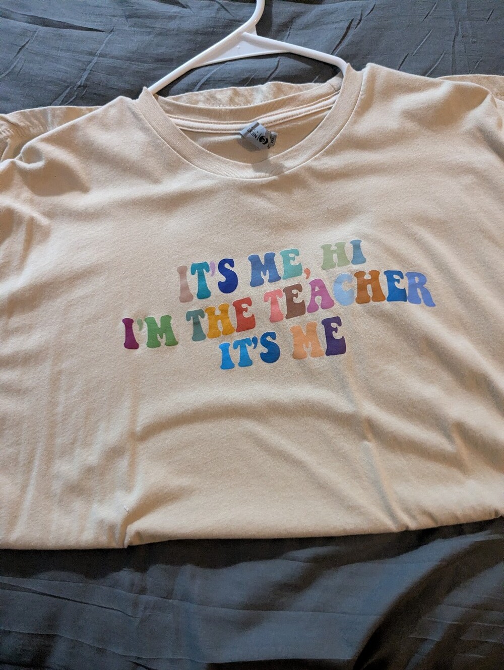 Teacher Shirt Unisex Size XXL- Multicolor 'It's Me, I'm the Teacher'